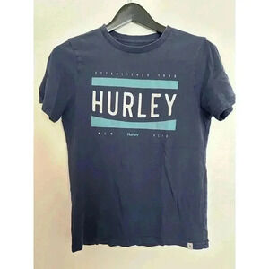 Hurley Skate Tee Short Sleeve Logo Graphic Blue Youth T-Shirt Size S